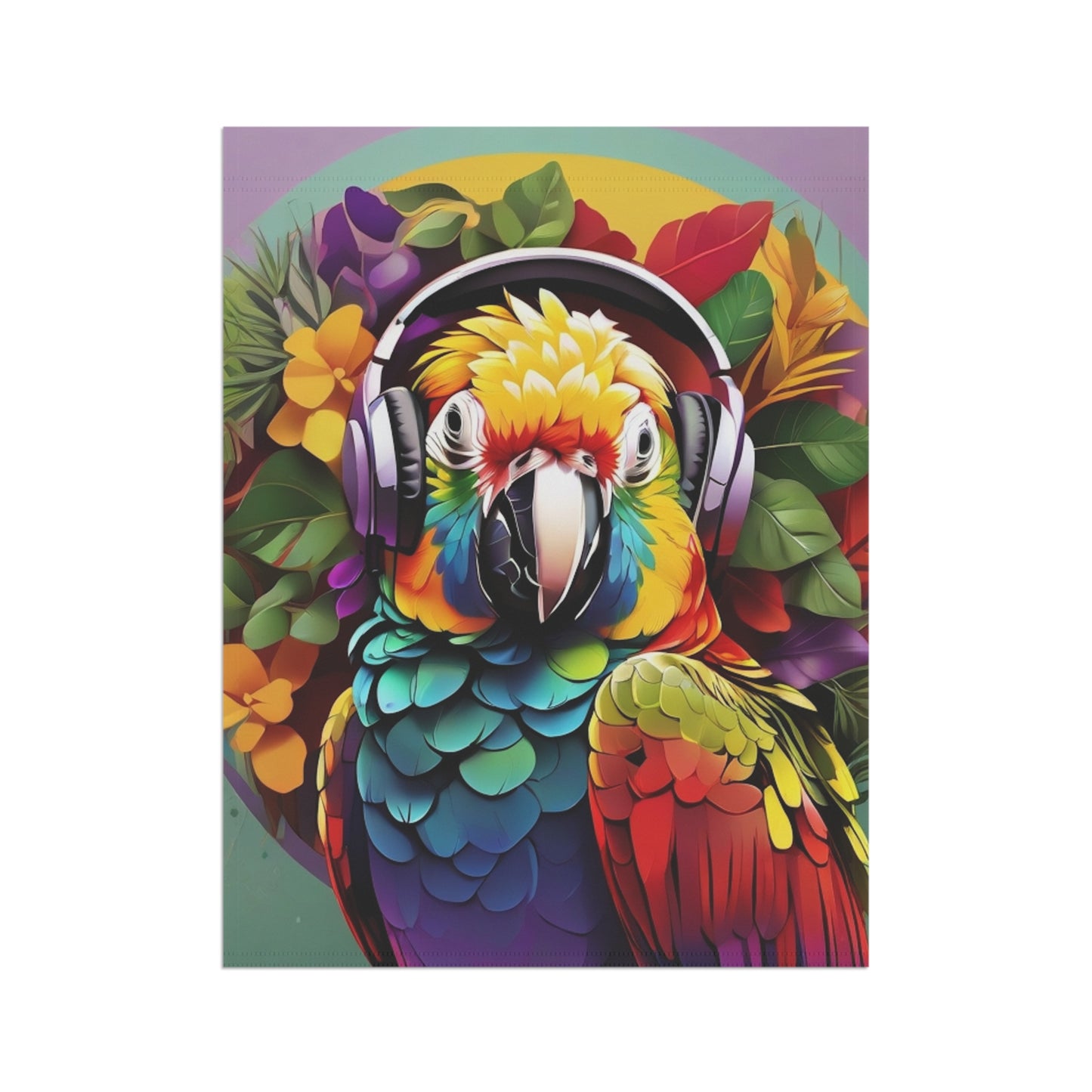 Tropical Garden Flag - Perfect for Outdoor Decor / Rockin' Out Parrot