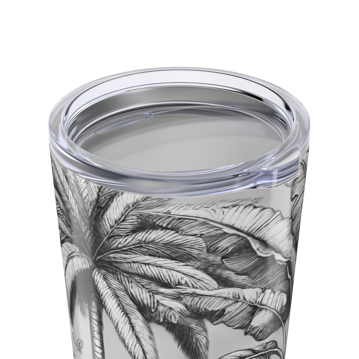 20oz Tropical Glossy Tumbler, Stainless Steel / Tropical Fruit, Newspaper