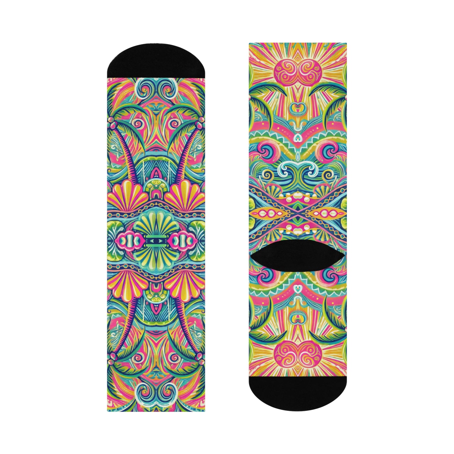 Cushioned Crew Socks - Kaleido Bay