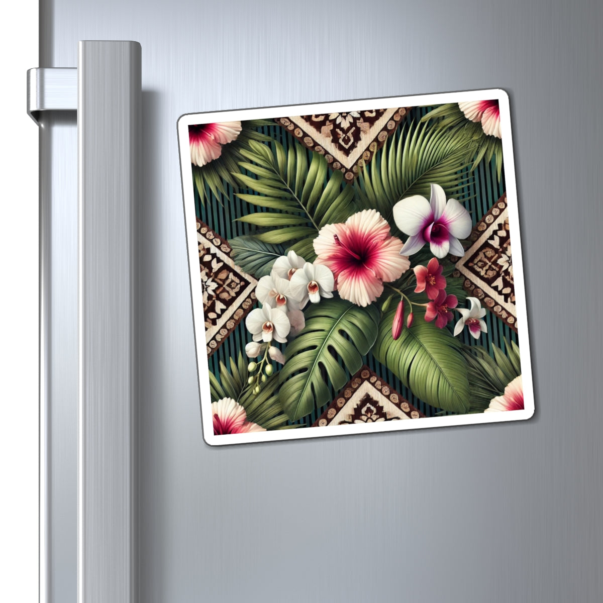 Tiki Orchids Tropical Magnet, 3 Sizes - Perfect for Home Décor & Gifts