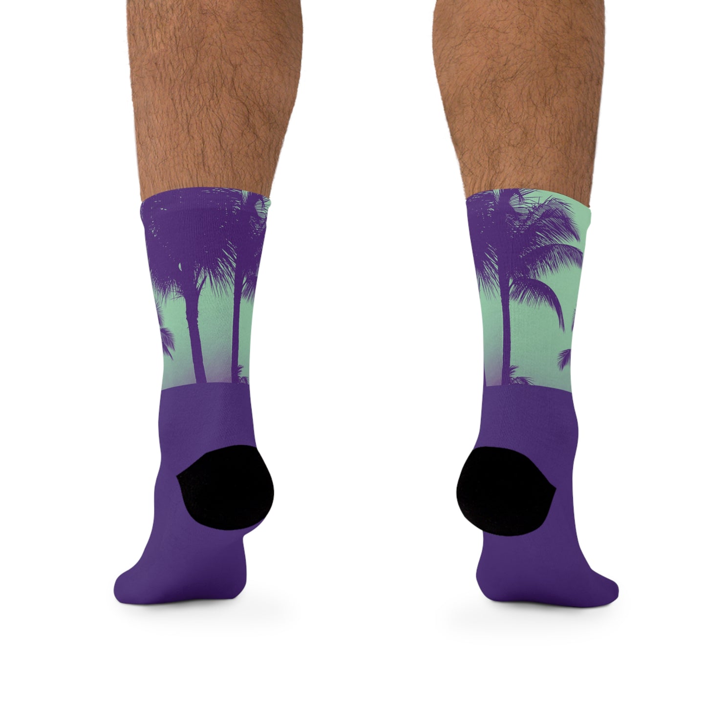 Recycled Poly Socks, Palm Glow Mint