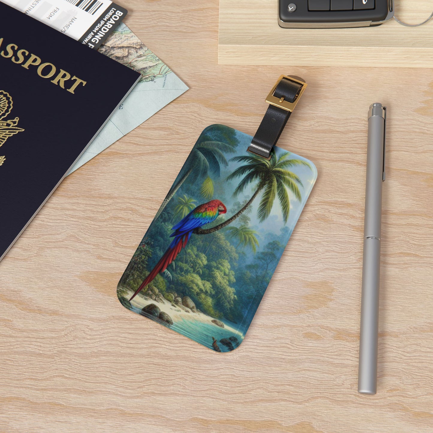 Luggage Tag - Sleeping Beauty Parrot