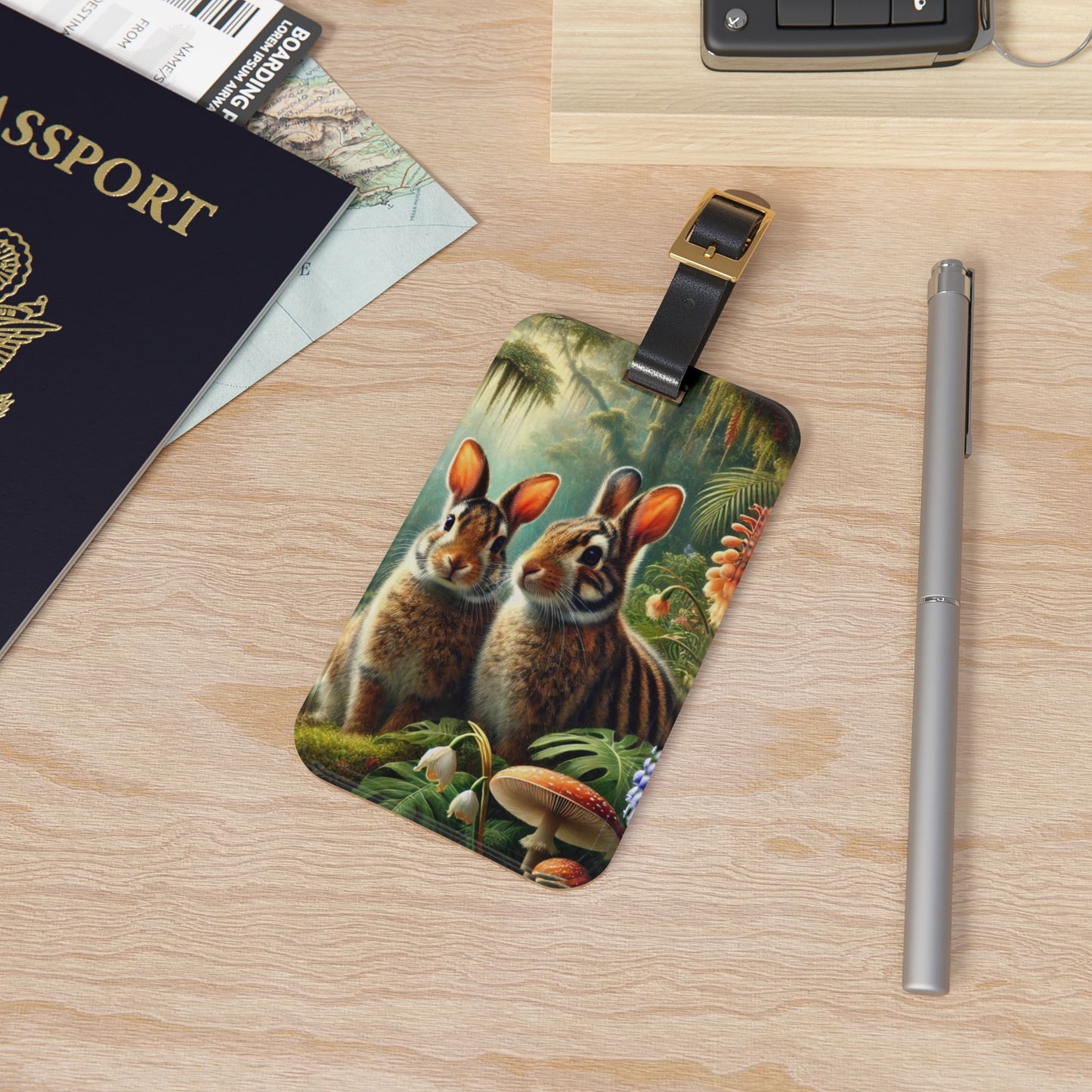 Luggage Tag - Tropical Sumatran Rabbits