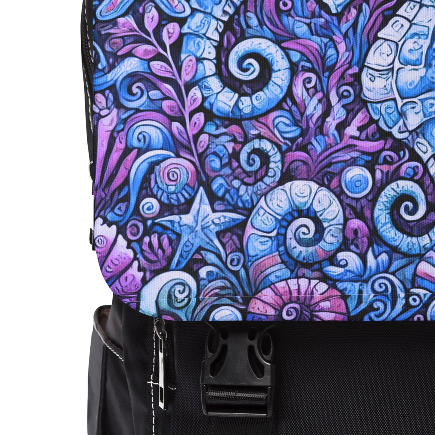 Seahorses Blue Casual Backpack - Perfect for Everyday Adventures