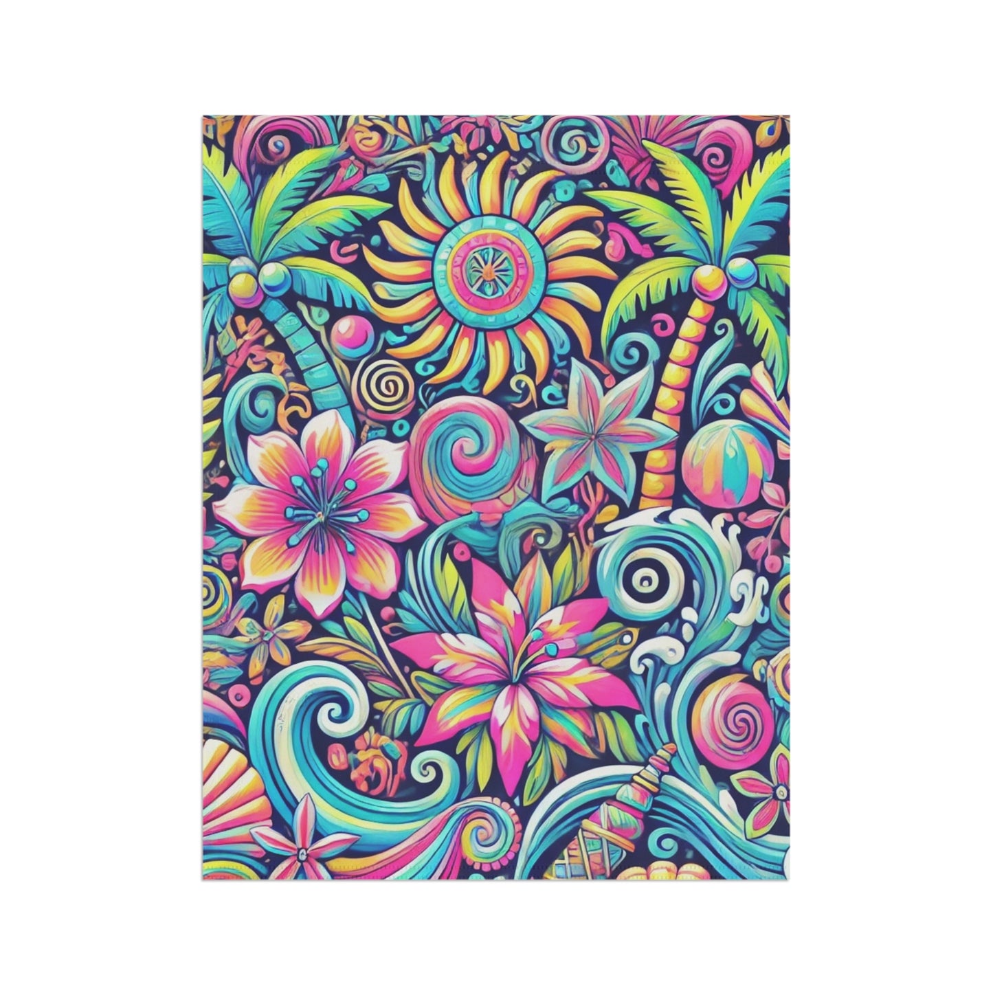 Tropical Garden Flag - Perfect for Outdoor Decor / Rainforest Happy Days
