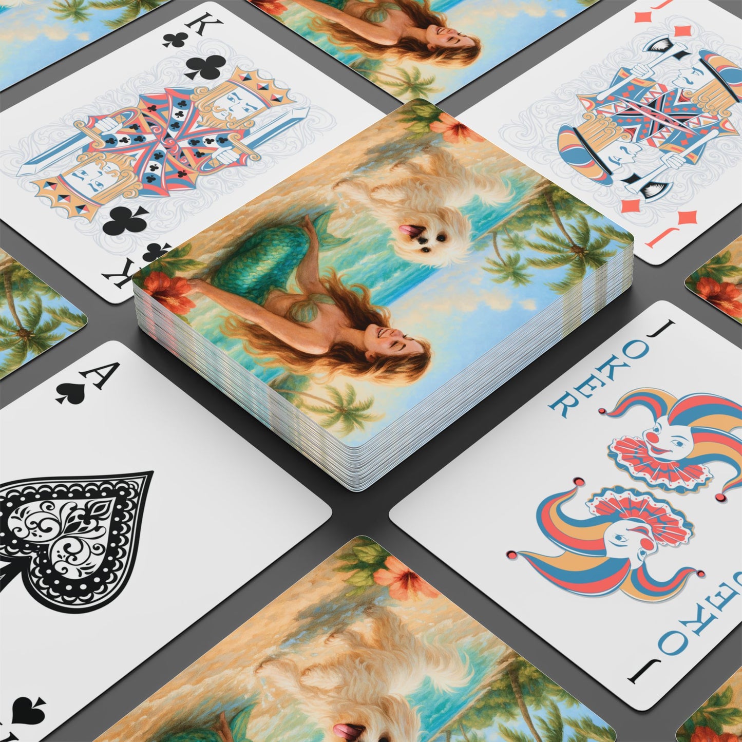 Poker Playing Cards - Puppy Ariel and the Mermaid