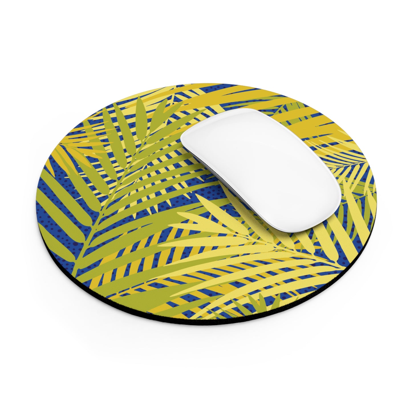 Tropical Mouse Pad, 2 Shapes - Beach Vibes for Home Office & Gamer / Golden Palms