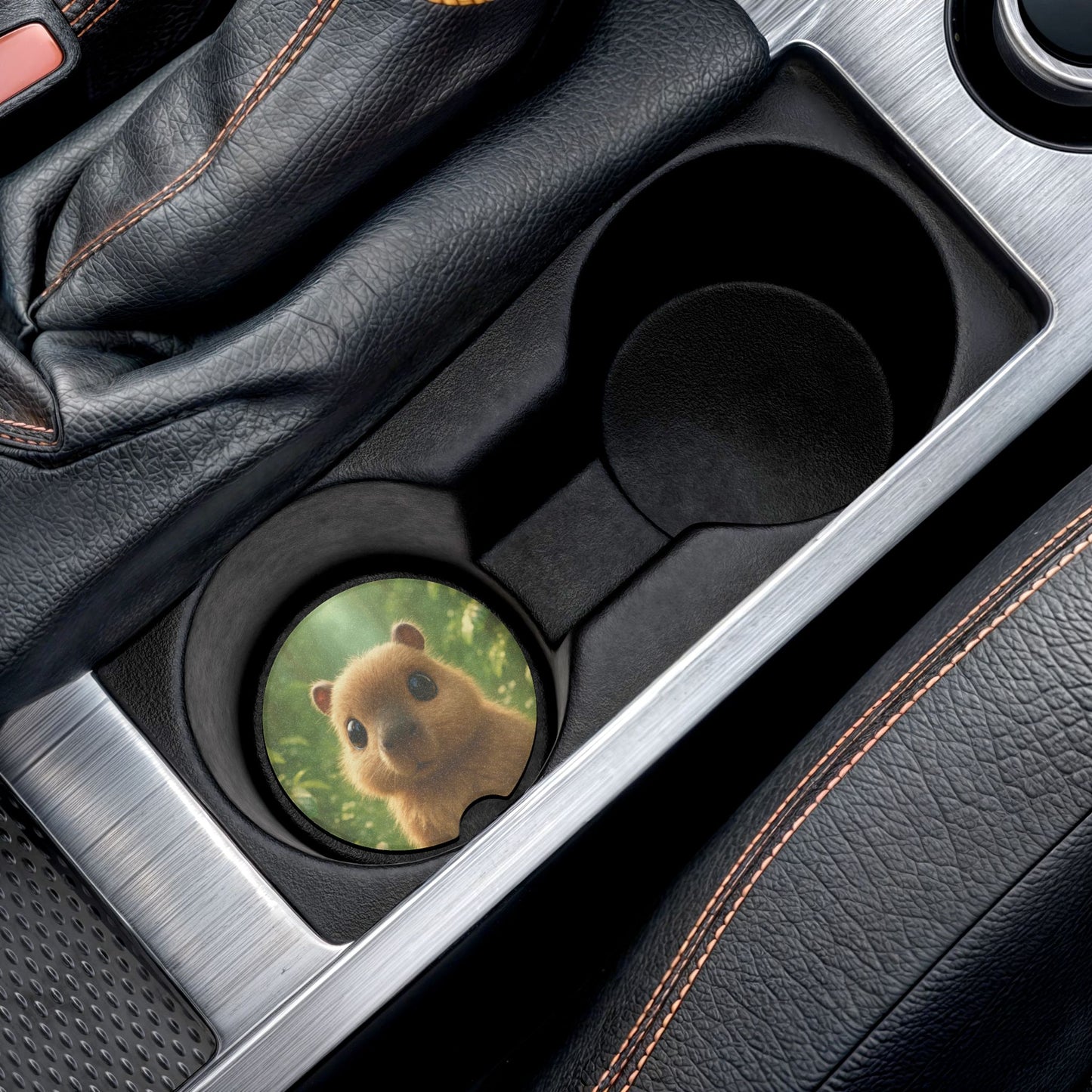 Soapstone Car Coaster - Baby Capybara