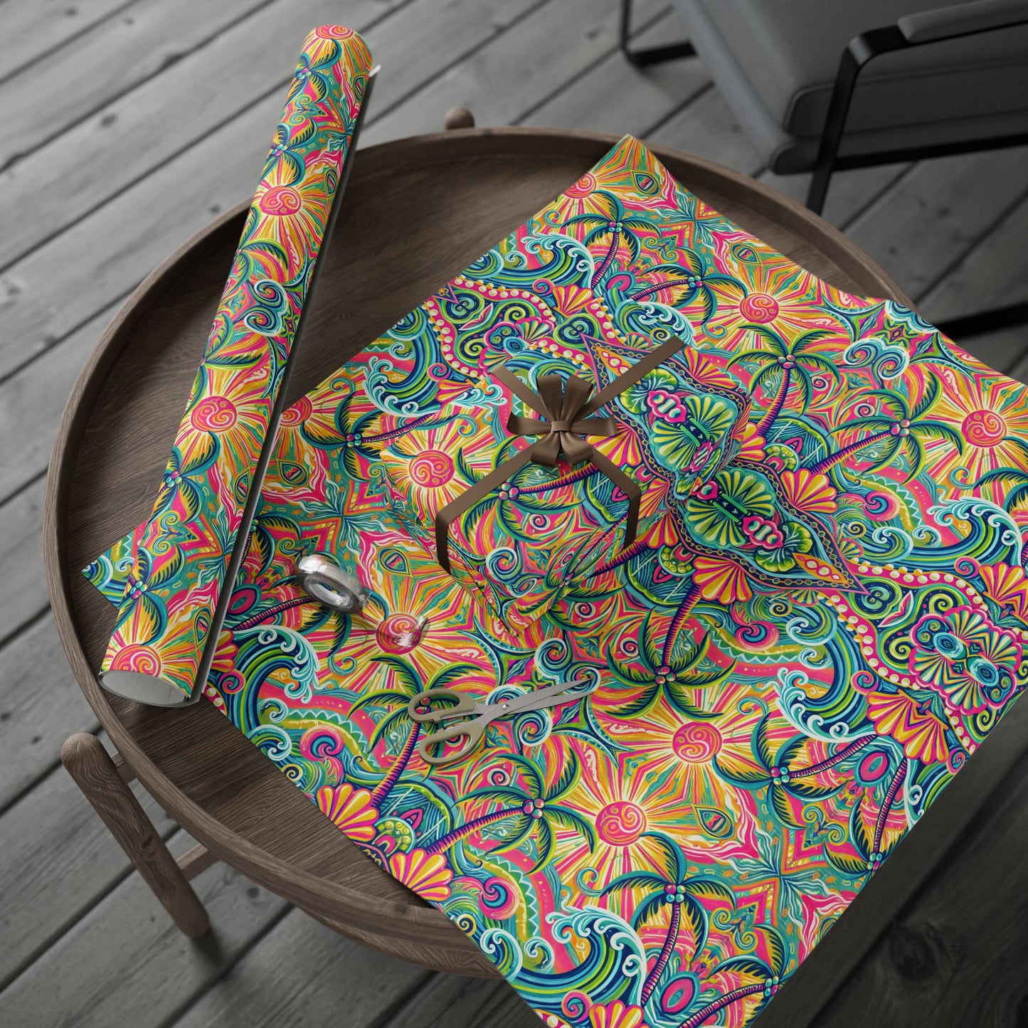 Wrapping Paper - Tropical Gift Wrap for All Occasions, 3 Sizes/2 Finishes / Kaleido Bay