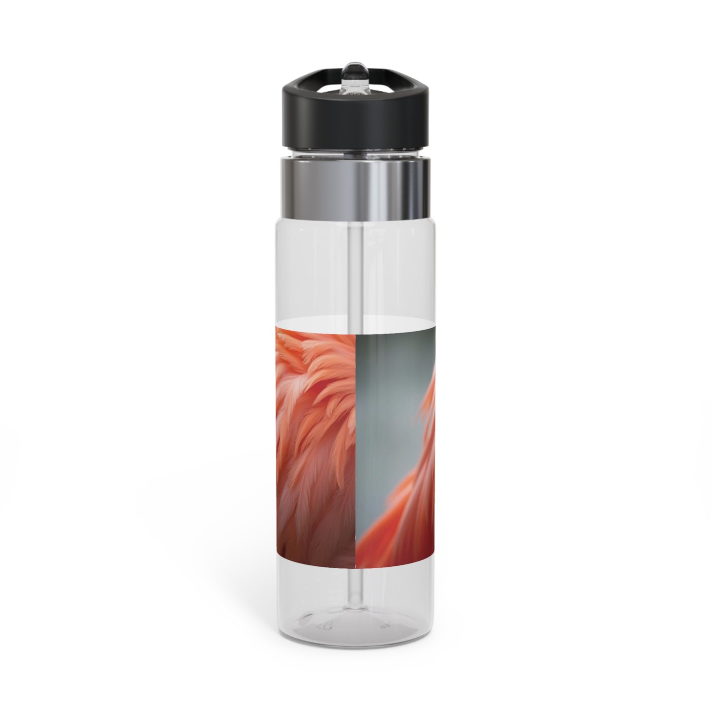 Tropical 20oz Tritan Sport Water Bottle - Leakproof, Lightweight, BPA-Free / Flamingo Feathers