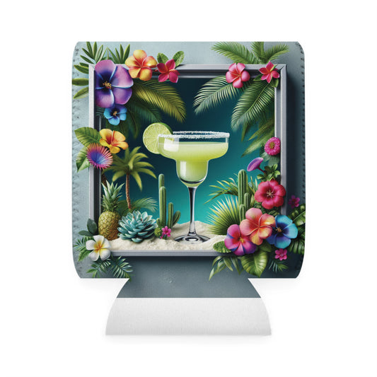 Tropical Margarita Can Cooler Sleeve - Perfect for Outdoor Picnics