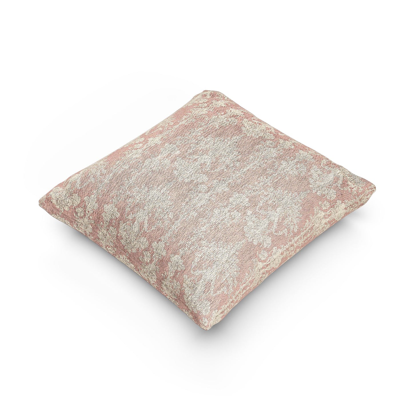 Woven Pillow, 17"W x 18"L ~ Pearl Lady Toile, Pink