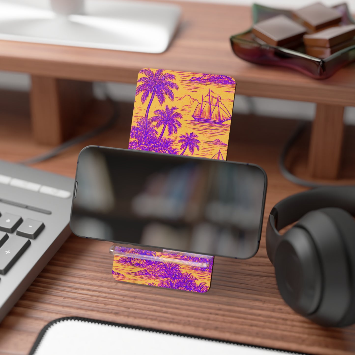 Mobile Display Stand for Smartphones, Faraway Toile/Pop