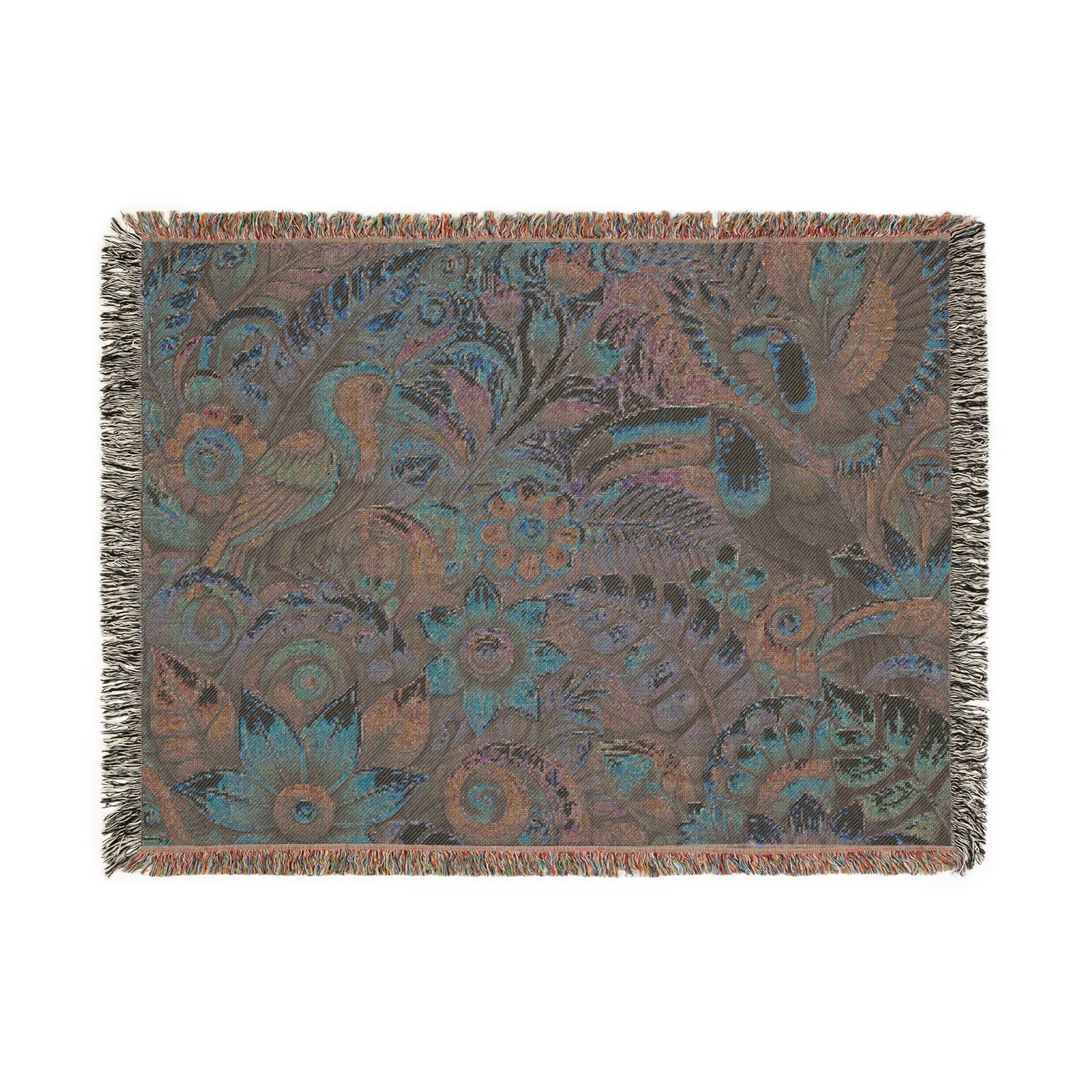 Woven Blanket, 3 Sizes - Tropical Home Decor / Rainforest Music