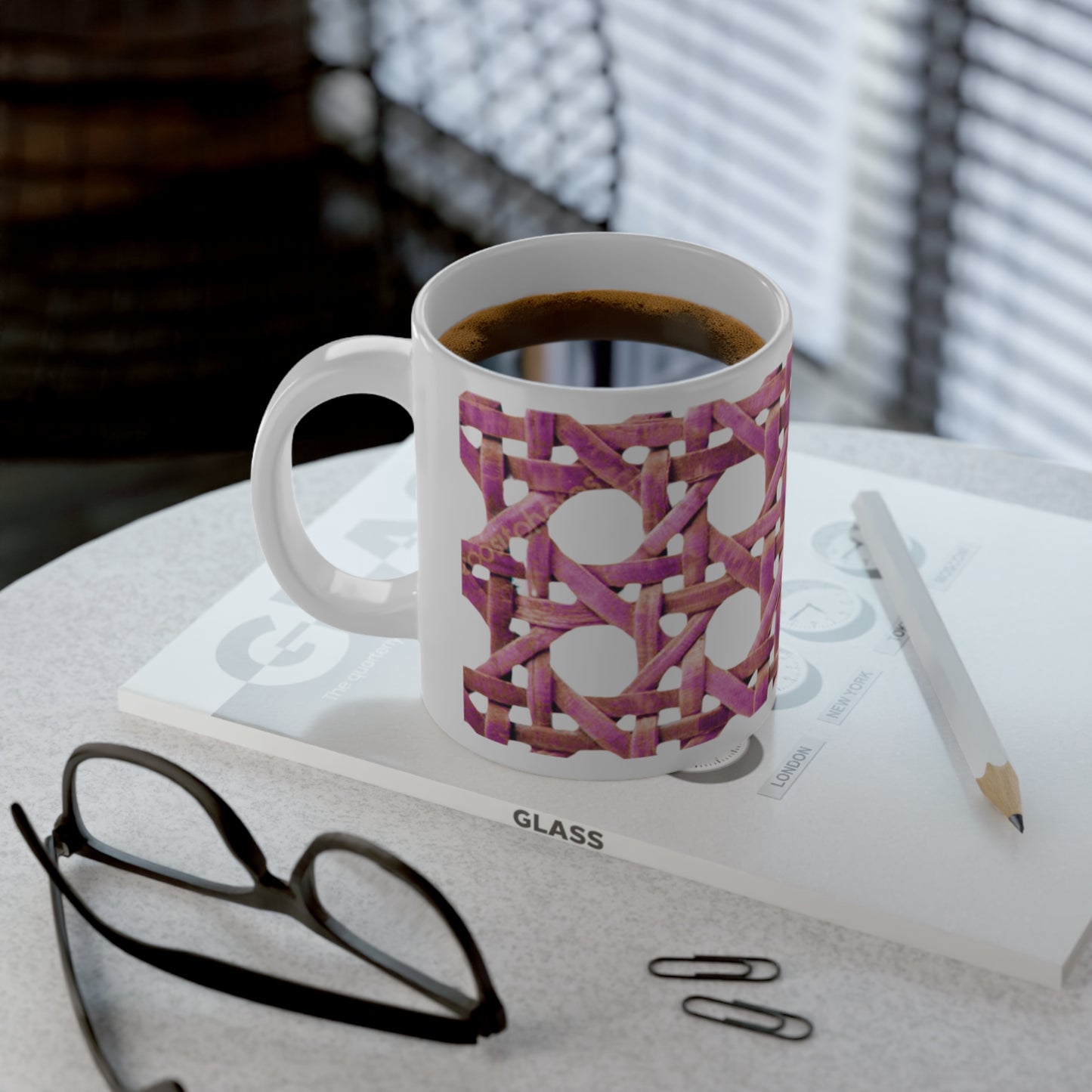 Jumbo Mug, 20oz, Chair Wicker Pink | Tropical Coffee Cup