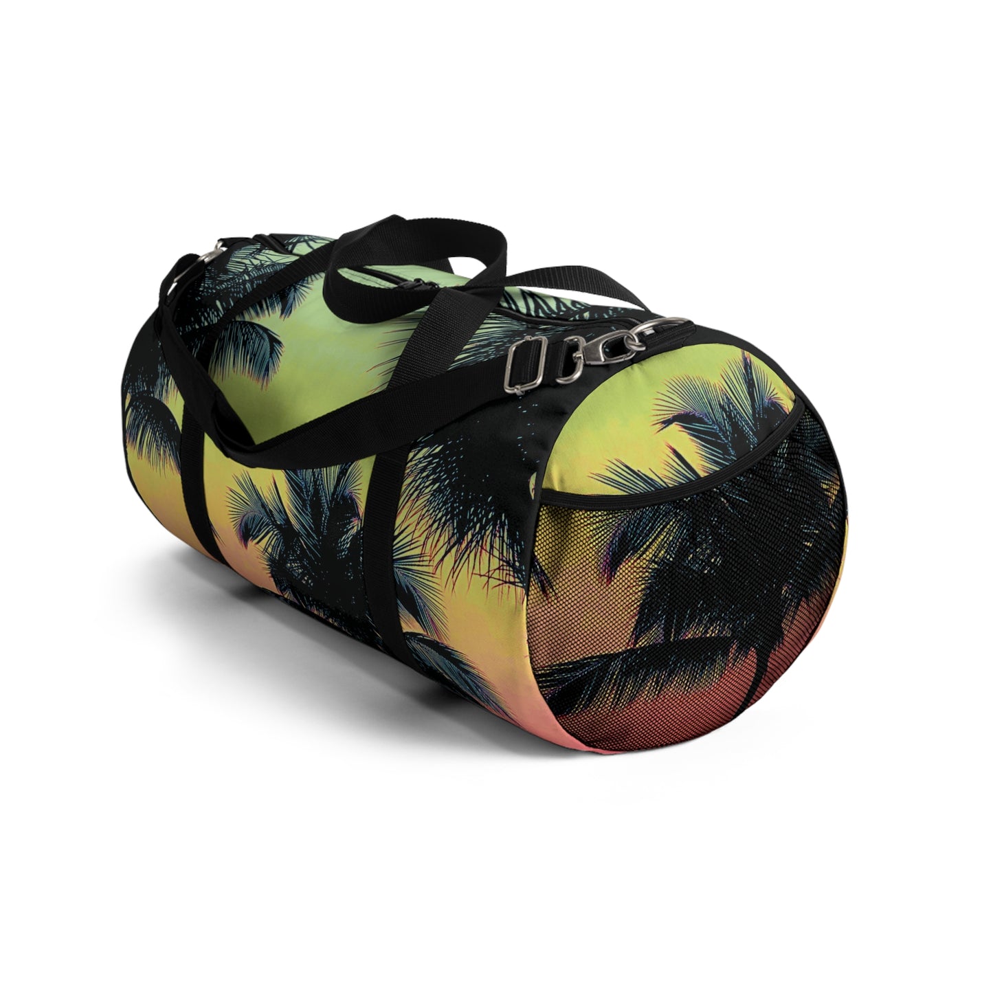 Tropical Duffel Bag - Perfect for Travel and Gym / Palm Glow, Sangria