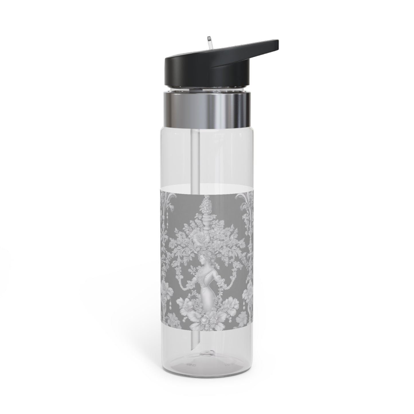 Tropical 20oz Tritan Sport Water Bottle - Leakproof, Lightweight, BPA-Free / Pearl Lady Toile, Slate