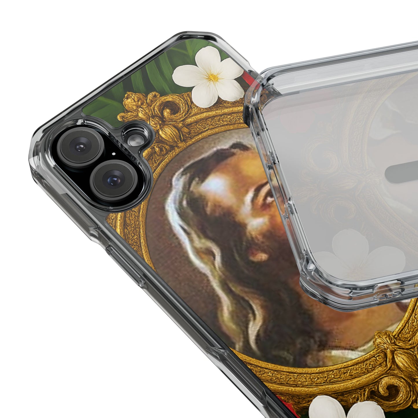 Religious Magnetic Clear Phone Case, Many Models / Head of Christ