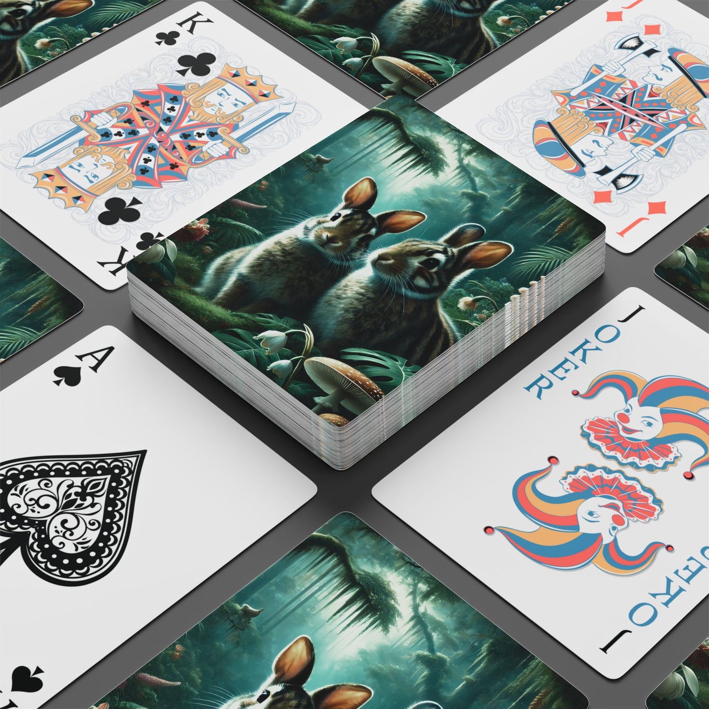 Poker Playing Cards - Tropical Sumatran Rabbits/Tundra