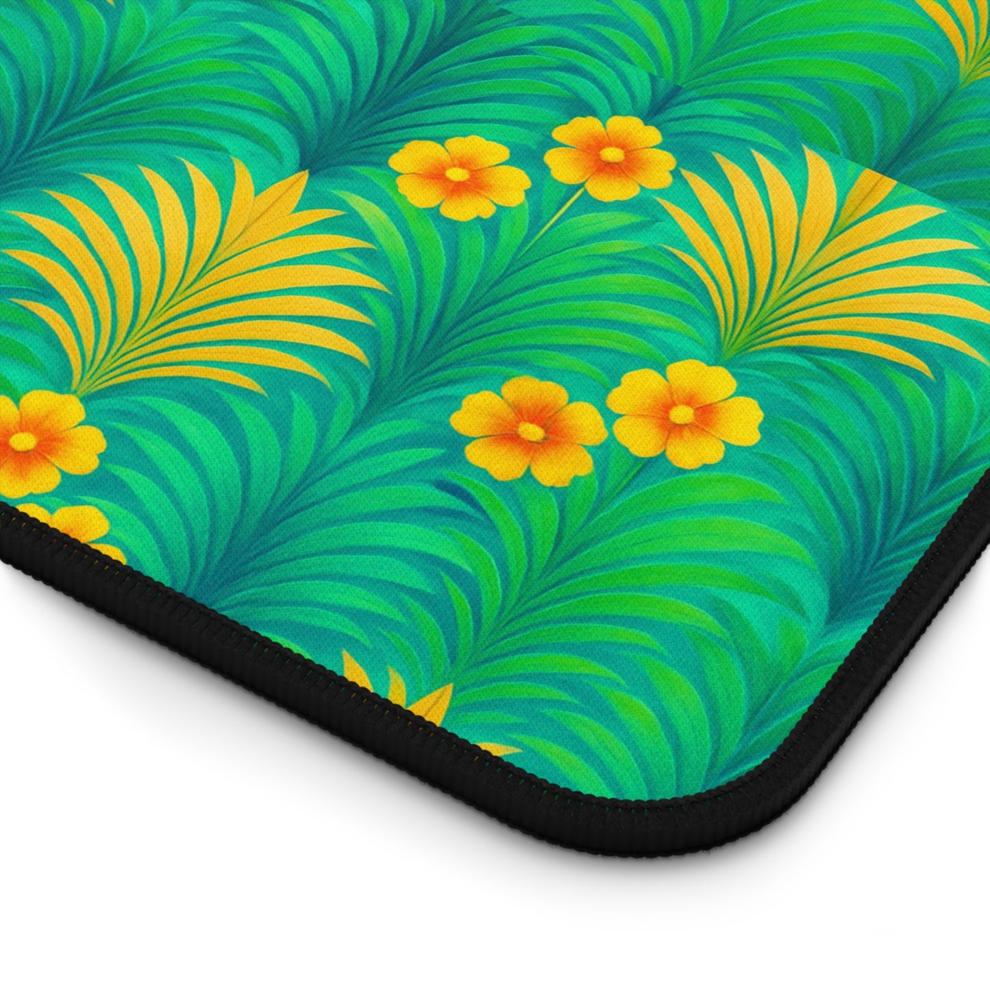 Tropical Mouse Pad/Desk Mat, 3 Sizes - Perfect for Home Office / Sunrise Palms, Green