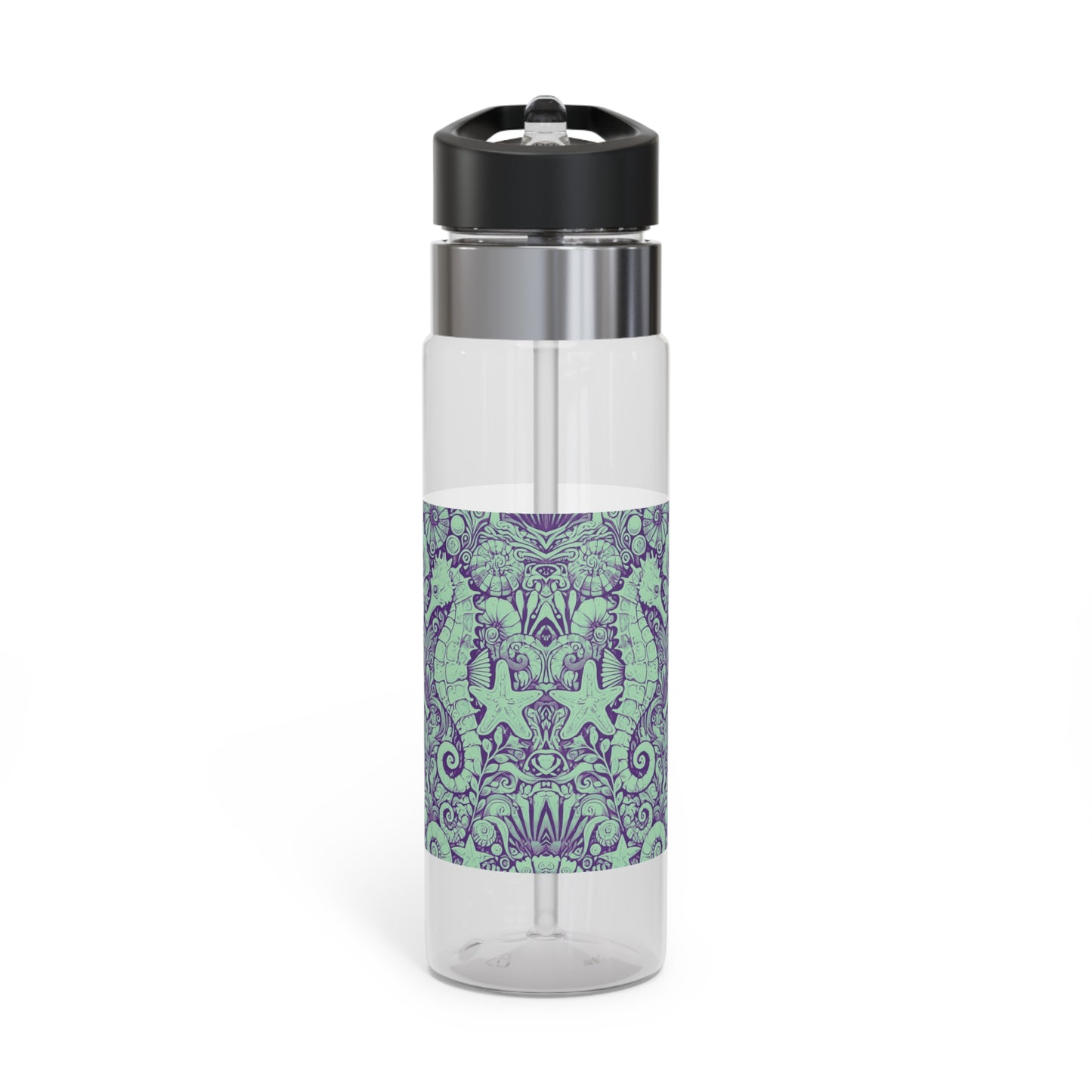 Tropical 20oz Tritan Sport Water Bottle - Leakproof, Lightweight, BPA-Free / Seahorse Trio, Minty