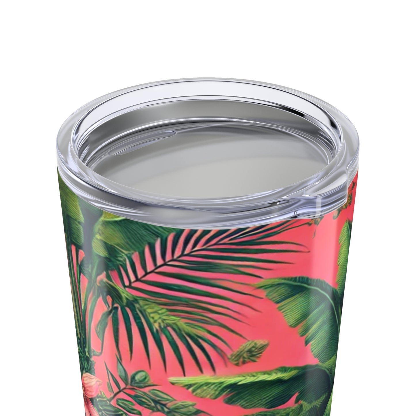 20oz Tropical Glossy Tumbler, Stainless Steel / More Tropical Fruit, Coral