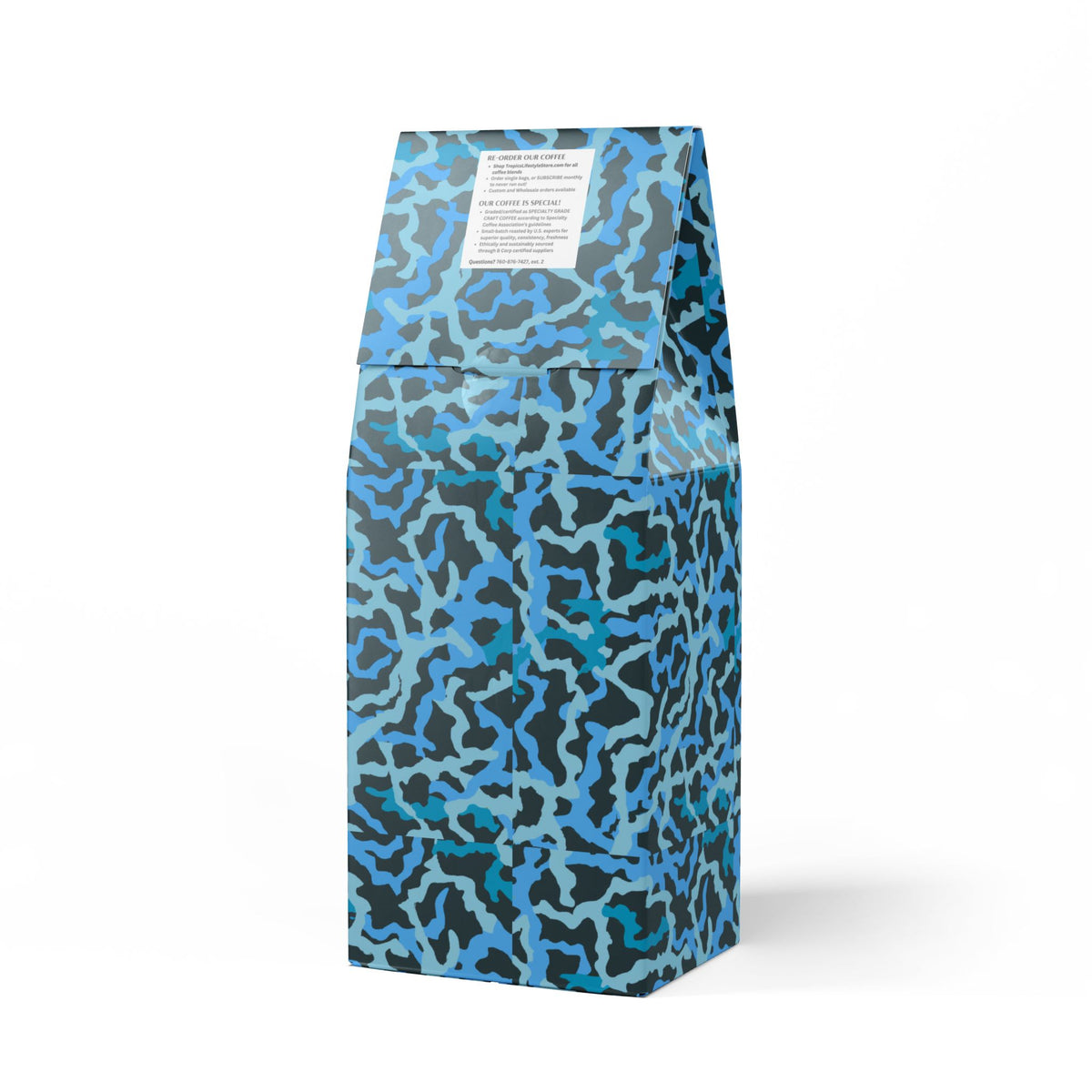 Black Coral Blend™ (Dark French Roast) Specialty Grade Craft Coffee / Coral Threads, Blue