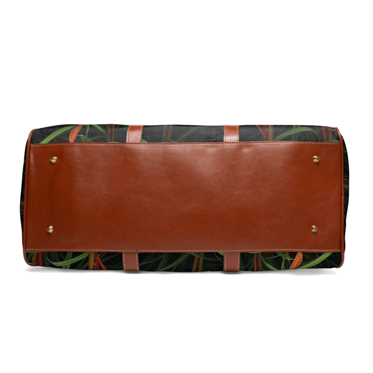 Tropical Waterproof Travel Bag - Perfect for Beach Getaways / Red Flame Palms