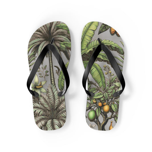 Copy of Flip Flops - Tropical Fruit, Grey