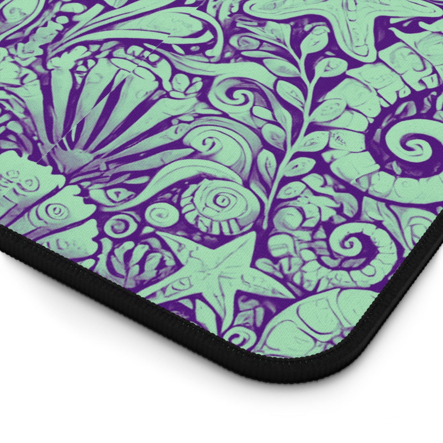 Tropical Mouse Pad/Desk Mat, 3 Sizes - Perfect for Home Office / Seahorses, Minty