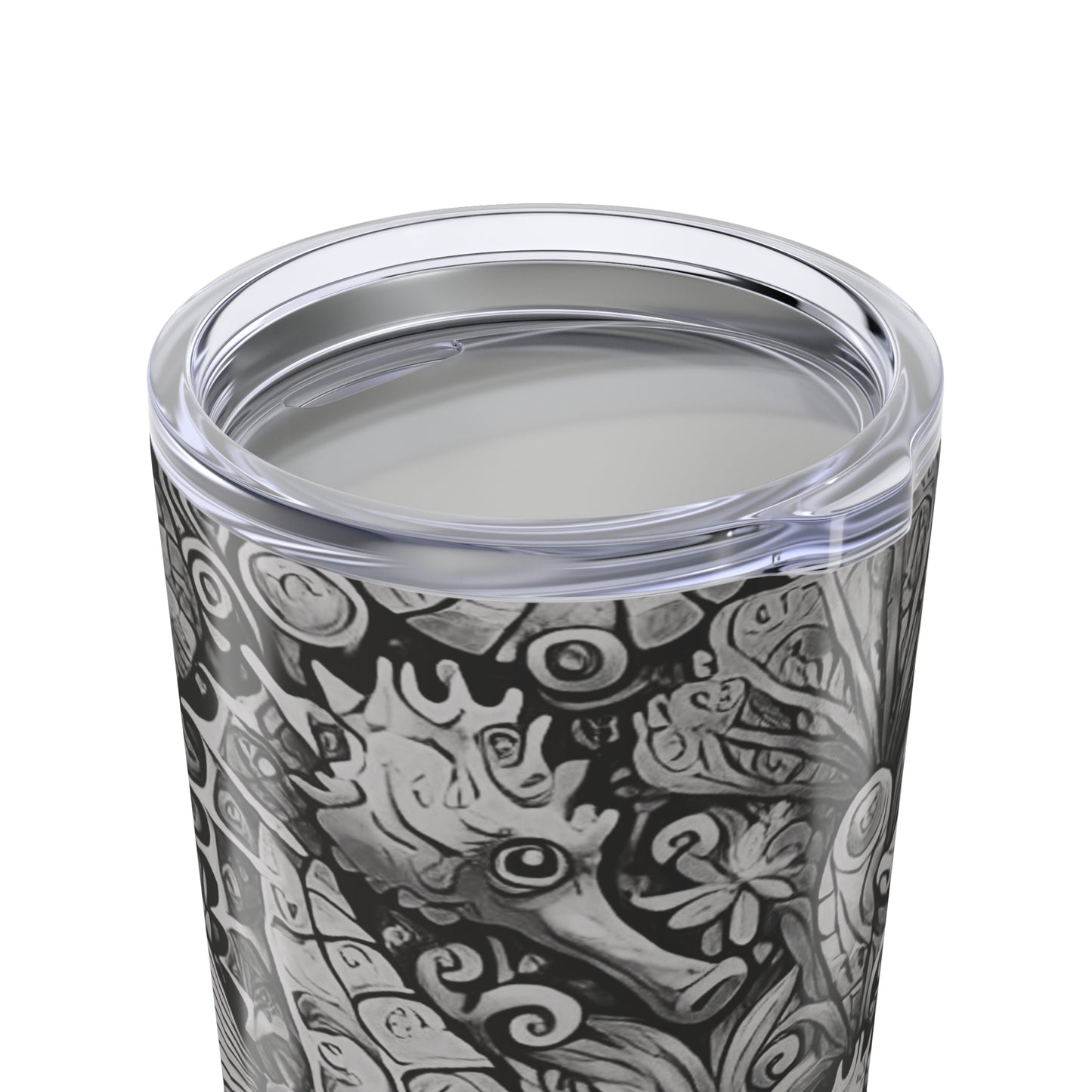 20oz Tropical Glossy Tumbler, Stainless Steel / Seahorse Trio, Noir