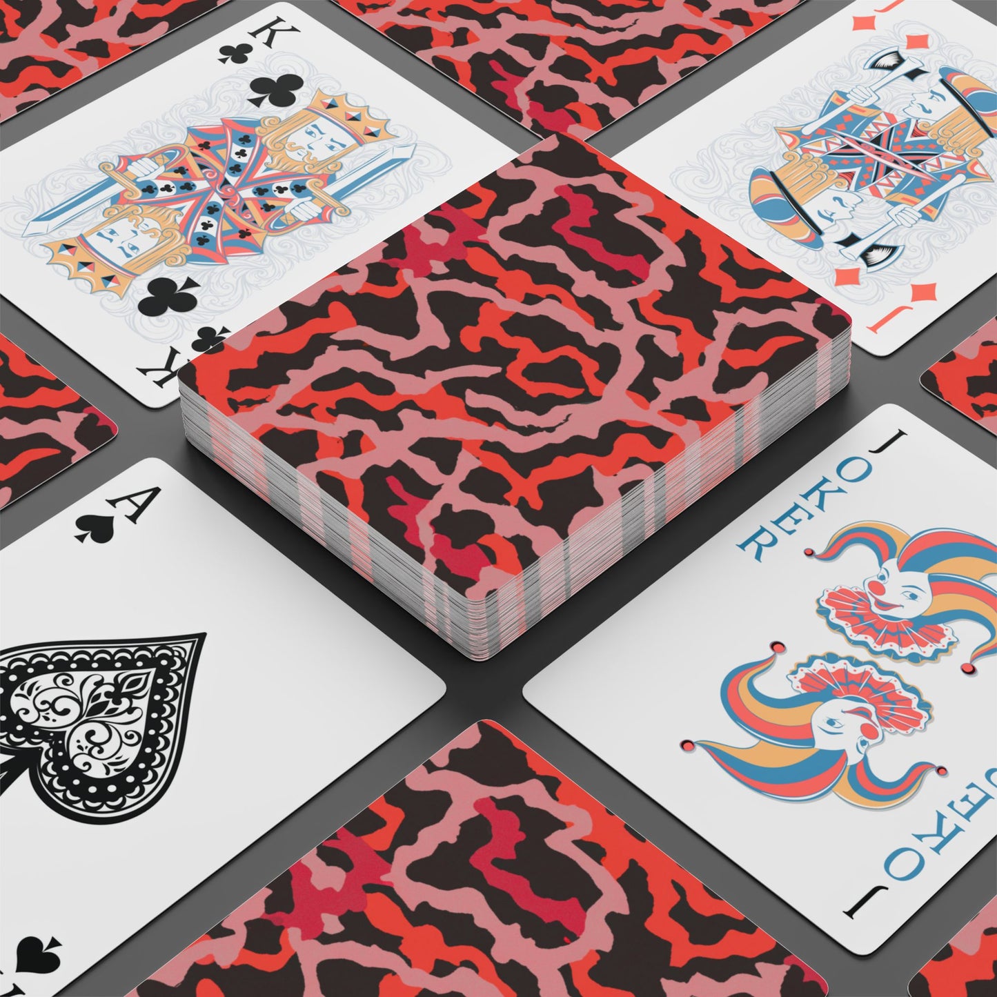 Poker Playing Cards - Coral Reef Threads/Red