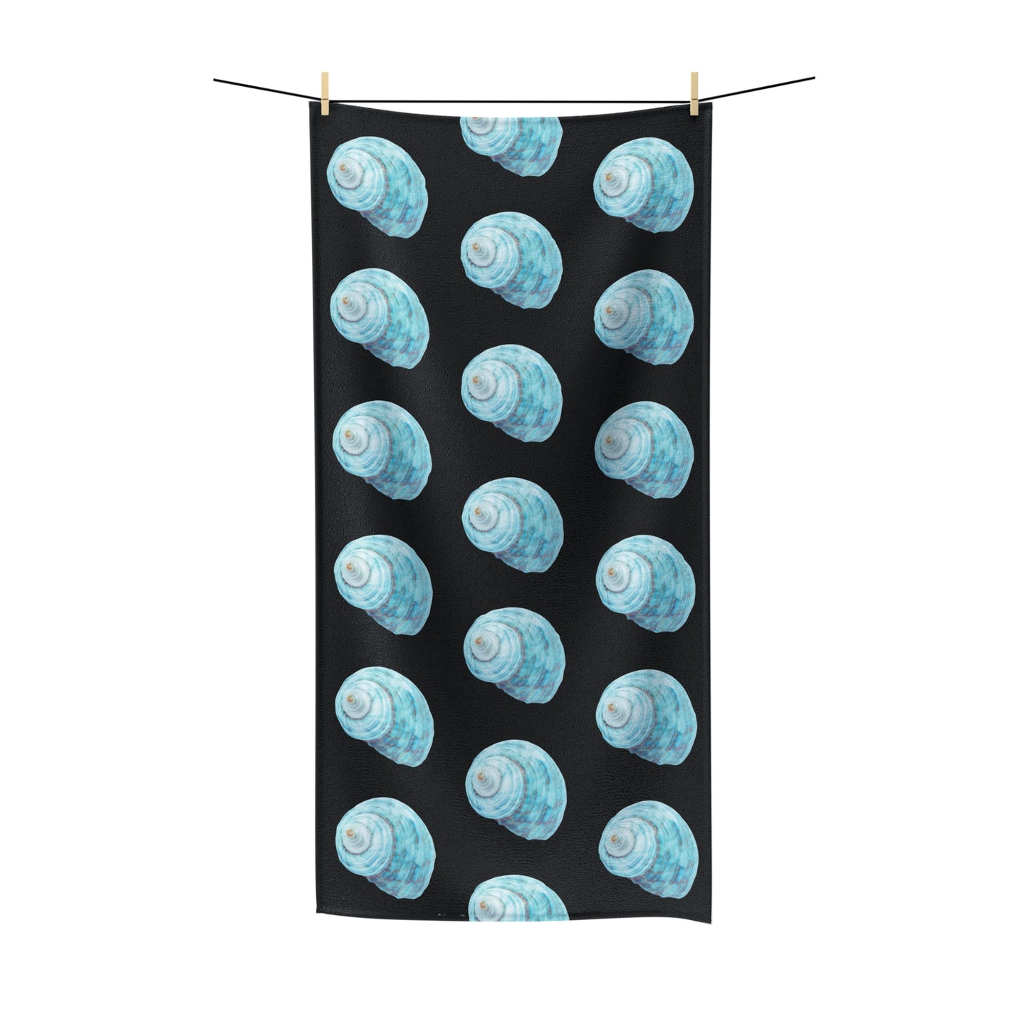 Jade Turbo Shell/Black Polycotton Towel