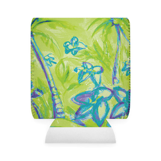Tropical Doodles/Lime Can Cooler Sleeve - Perfect for Outdoor Picnics