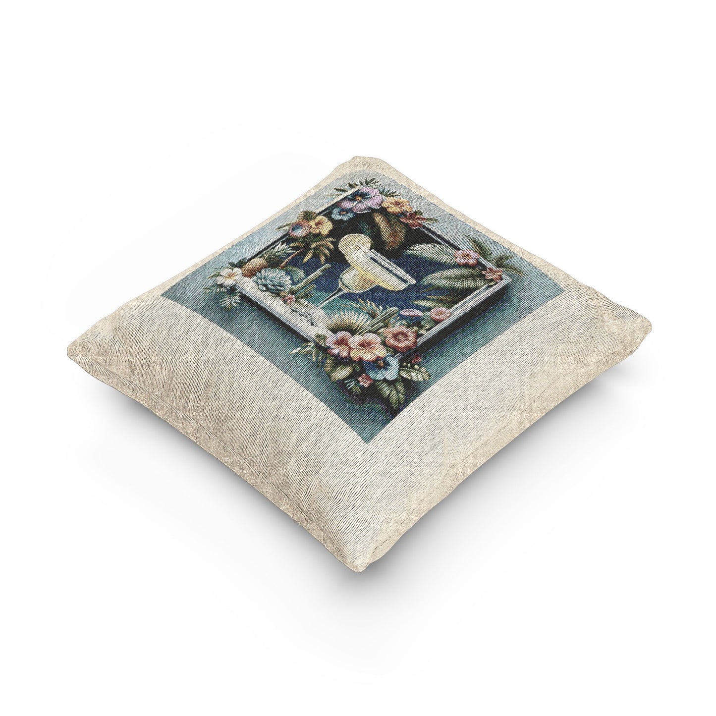 Woven Pillow, 17"W x 18"L ~ Tropical Margarita
