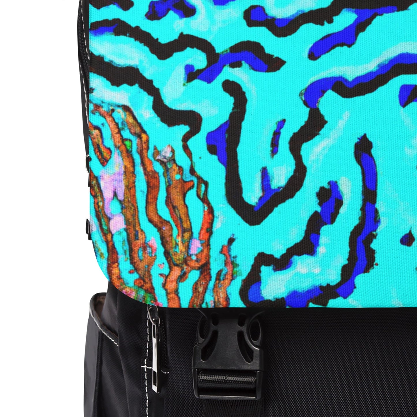 Casual Backpack - Perfect for Everyday Adventures - Wild Coral Reef/Turquoise