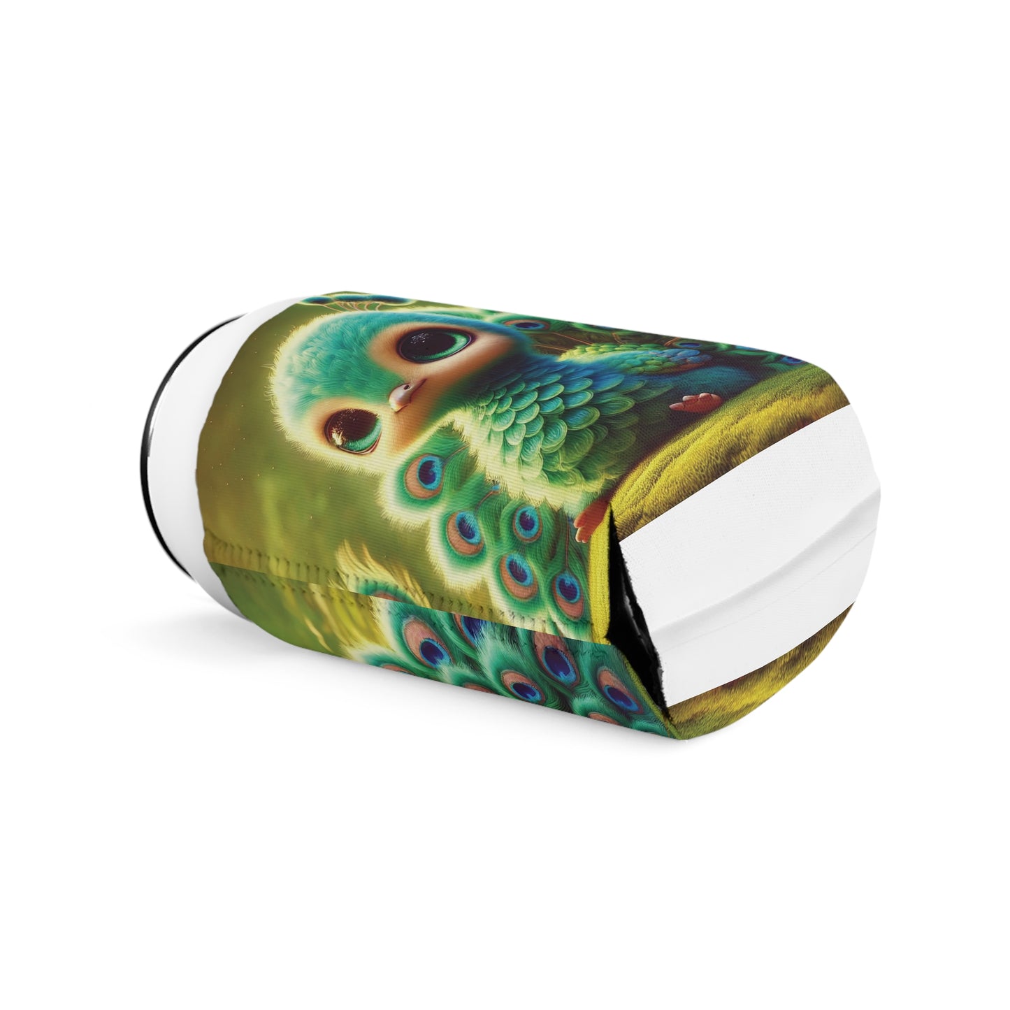 Baby Peacock Can Cooler Sleeve - Perfect for Outdoor Picnics