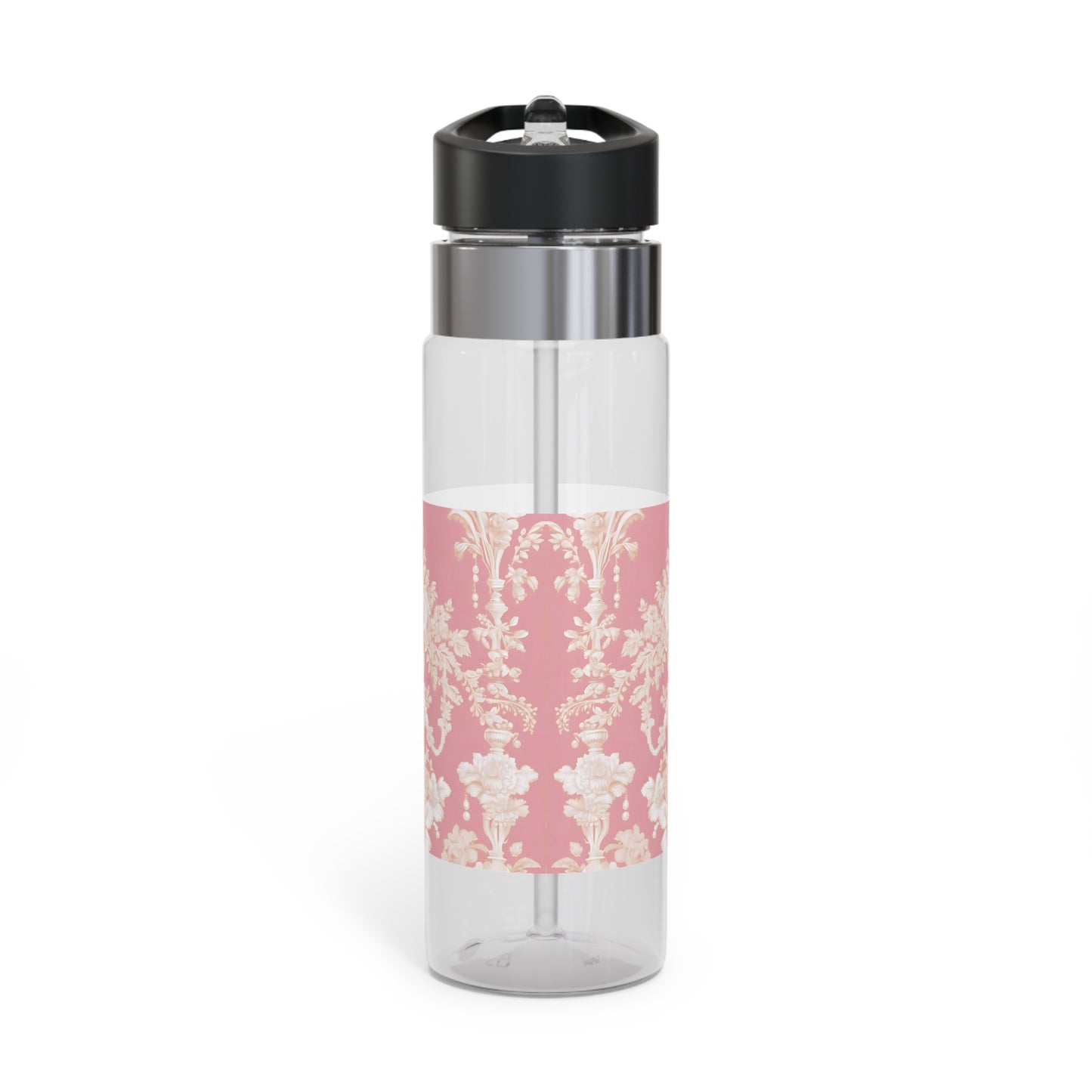 Tropical 20oz Tritan Sport Water Bottle - Leakproof, Lightweight, BPA-Free / Pearl Lady Toile, Pink
