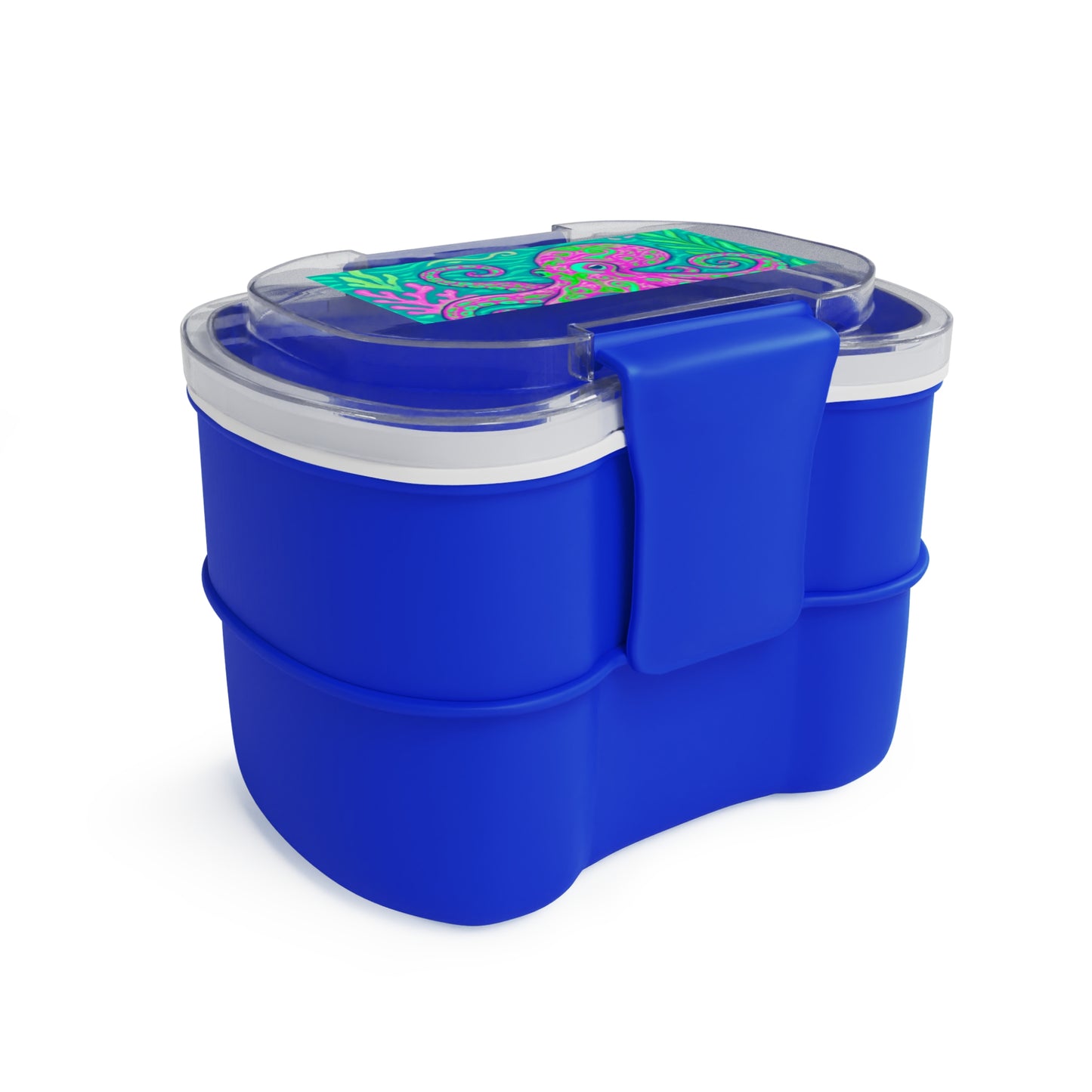 Colorful Kraken Joe/Purple Two-Tier Bento Box - Ideal for Kids' Lunches and Picnics
