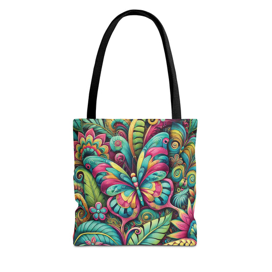 Rainforest Butterfly Pop Tote Bag - 3 Sizes