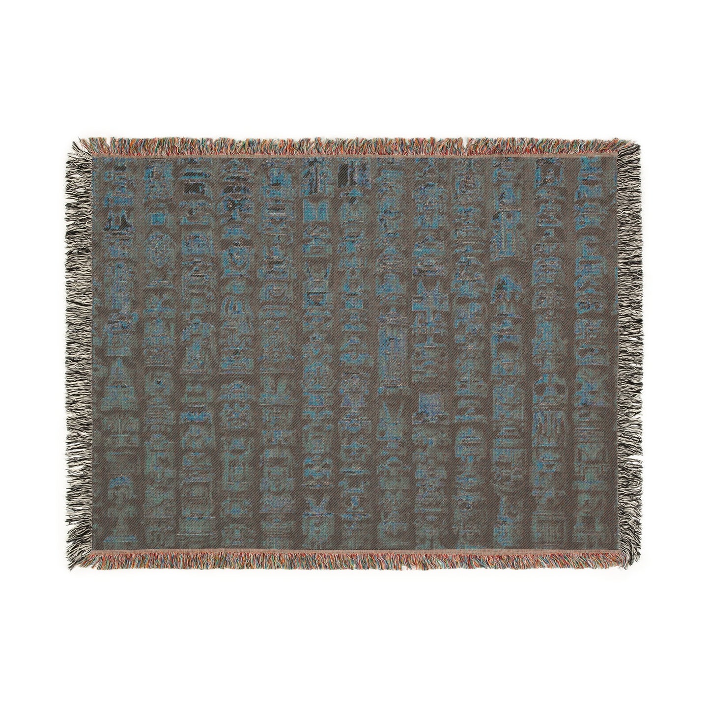 Woven Blanket, 3 Sizes - Tropical Home Decor / Ancient Tiki Totems