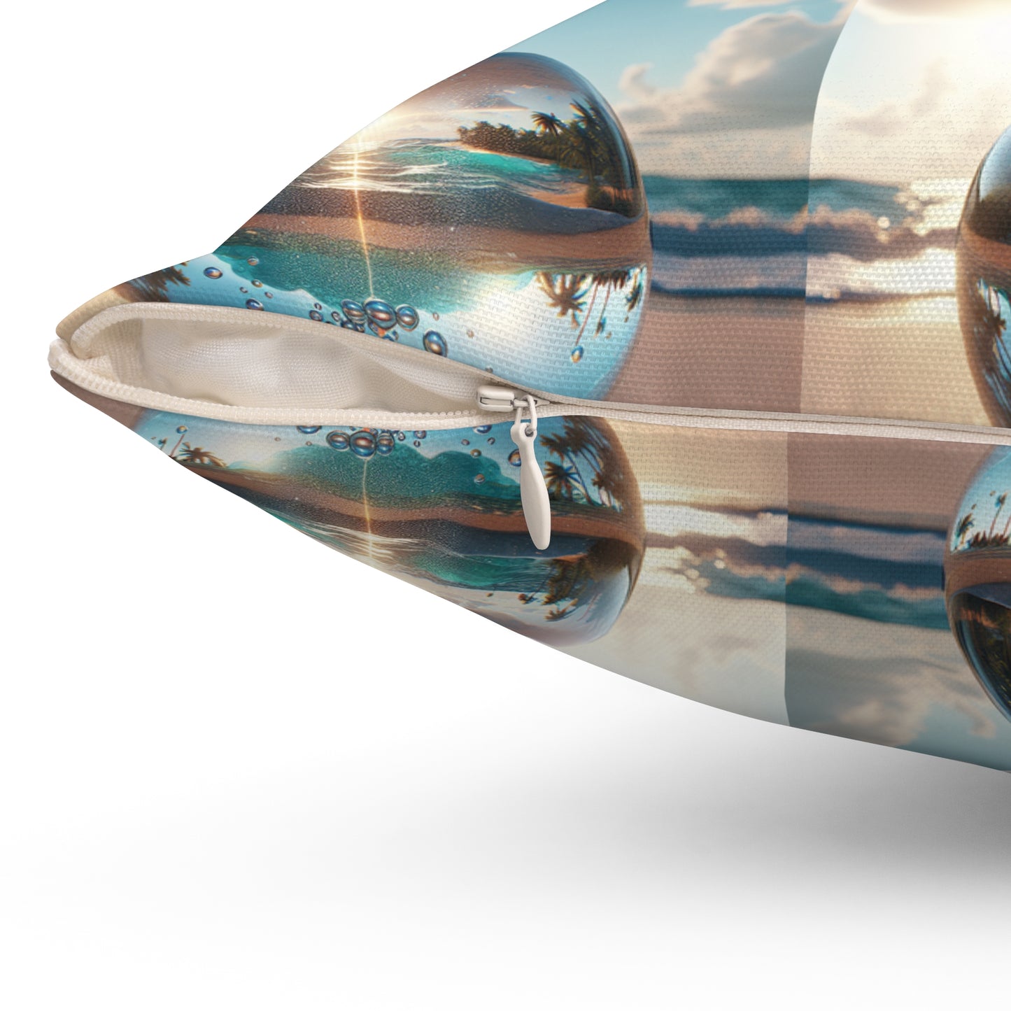 Decorative Pillow - Accent Cushion, 4 Sizes / Beach Illusion Ball