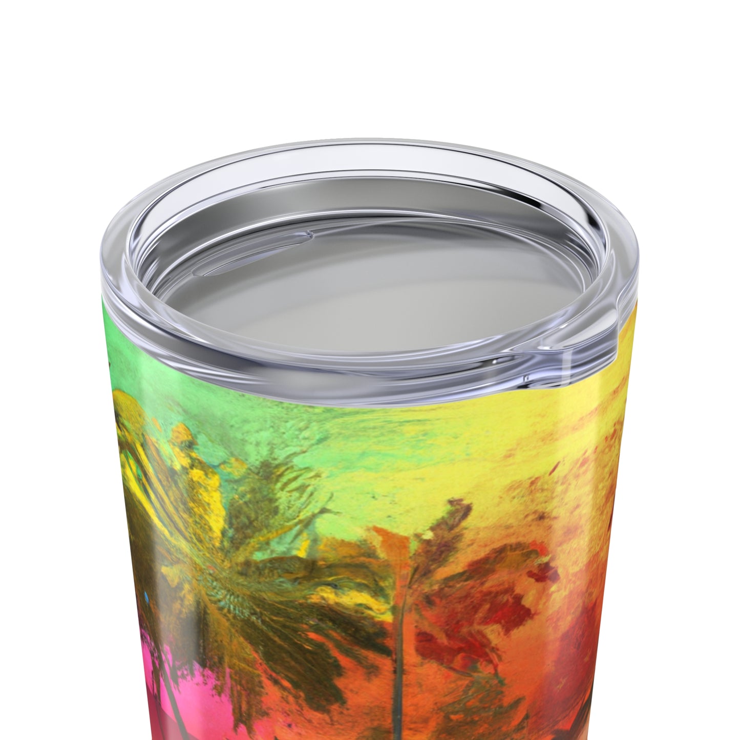 20oz Tropical Glossy Tumbler, Stainless Steel / Ombre Beach