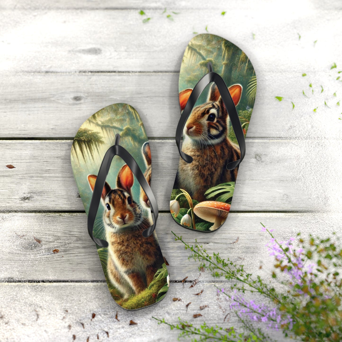 Flip Flops - Tropical Sumatran Rabbits