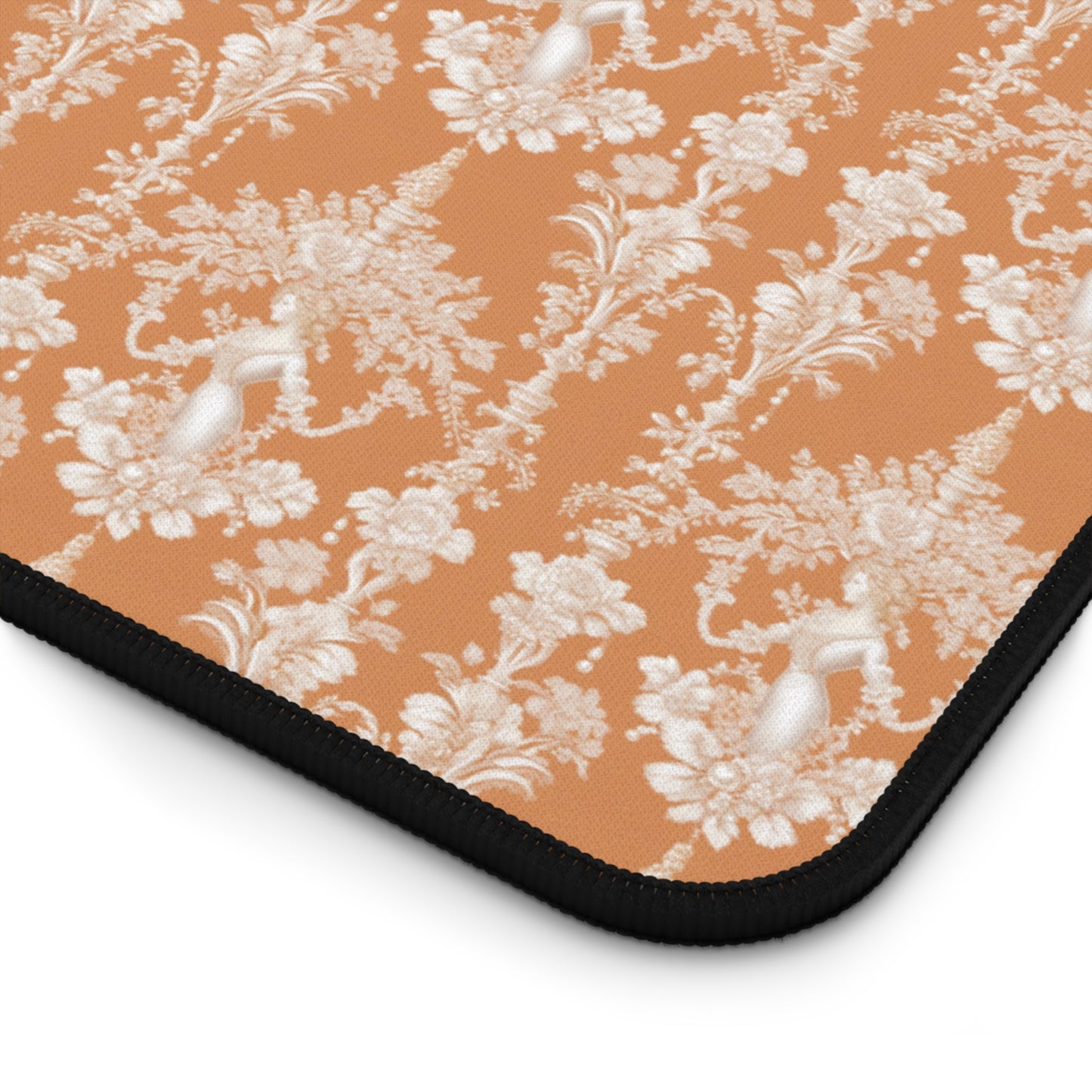 Tropical Desk Mat, 3 Sizes - Perfect for Home Office / Pearl Lady Toile, Melon