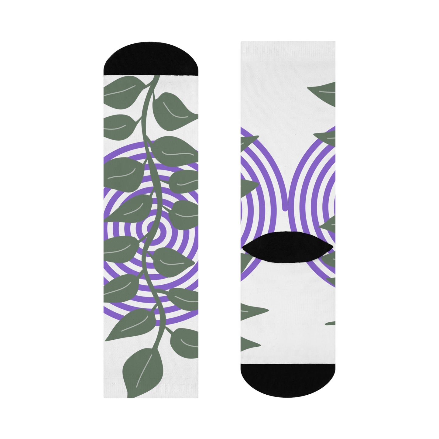 Cushioned Crew Socks - Crazy Plants