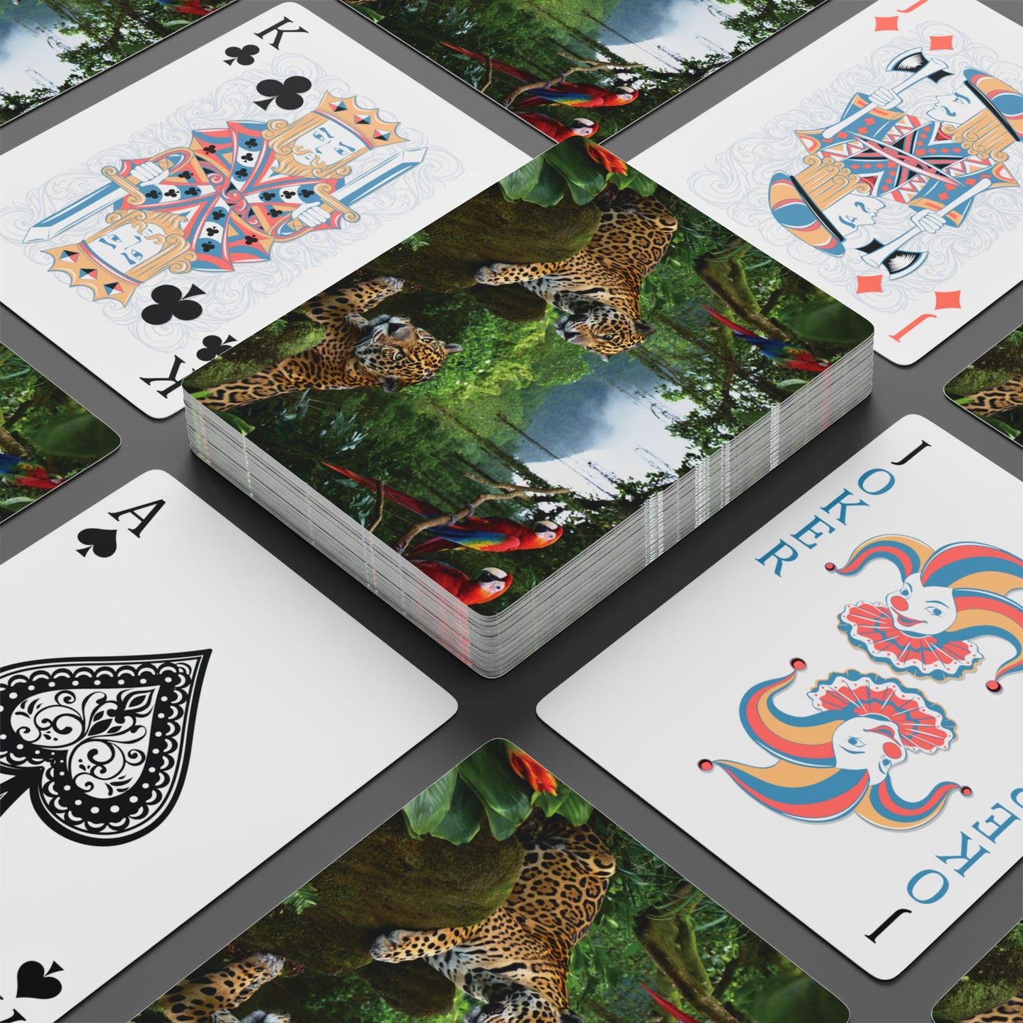 Poker Playing Cards - Jaguars and Parrots
