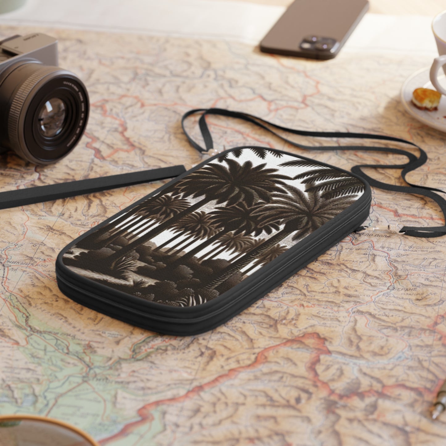 Passport Wallet – Perfect for Travelers & Adventurers / Woodcut Palms