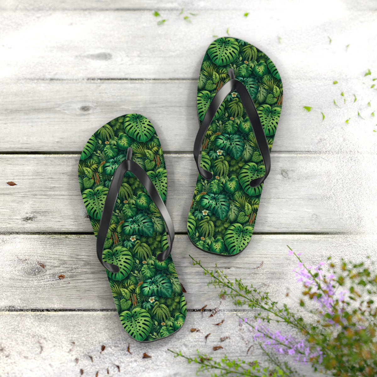 Flip Flops - Rainforest Greenery
