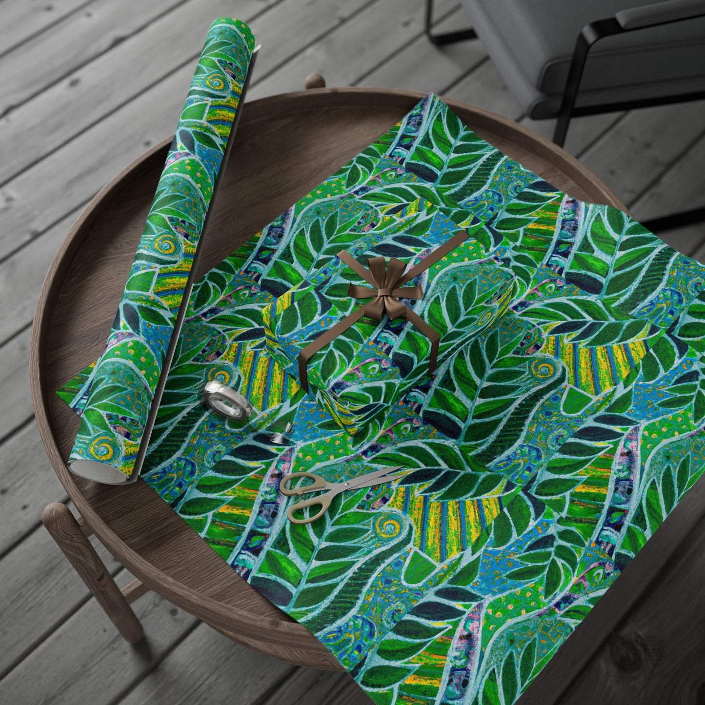Wrapping Paper - Tropical Gift Wrap for All Occasions, 3 Sizes/2 Finishes / Amazon Whimsy, Green